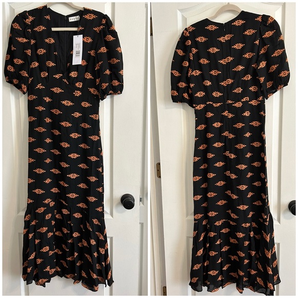 Rhode Ester Ikat Jacquard Maxi Dress Sz 6 & 8 - Picture 4 of 6